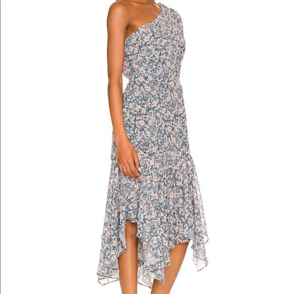 Revolve Santorini Dress in Blue Peach Multi Floral - Picture 2 of 3